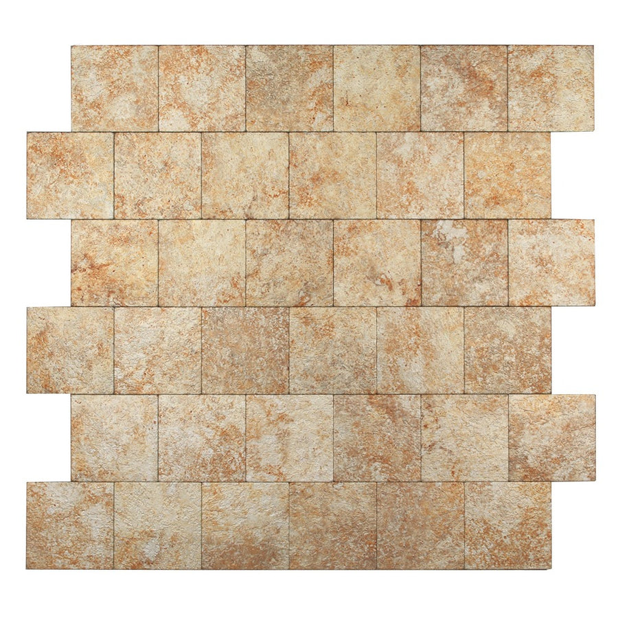 Earthy Gold PVC Peel And Stick Stone Tile