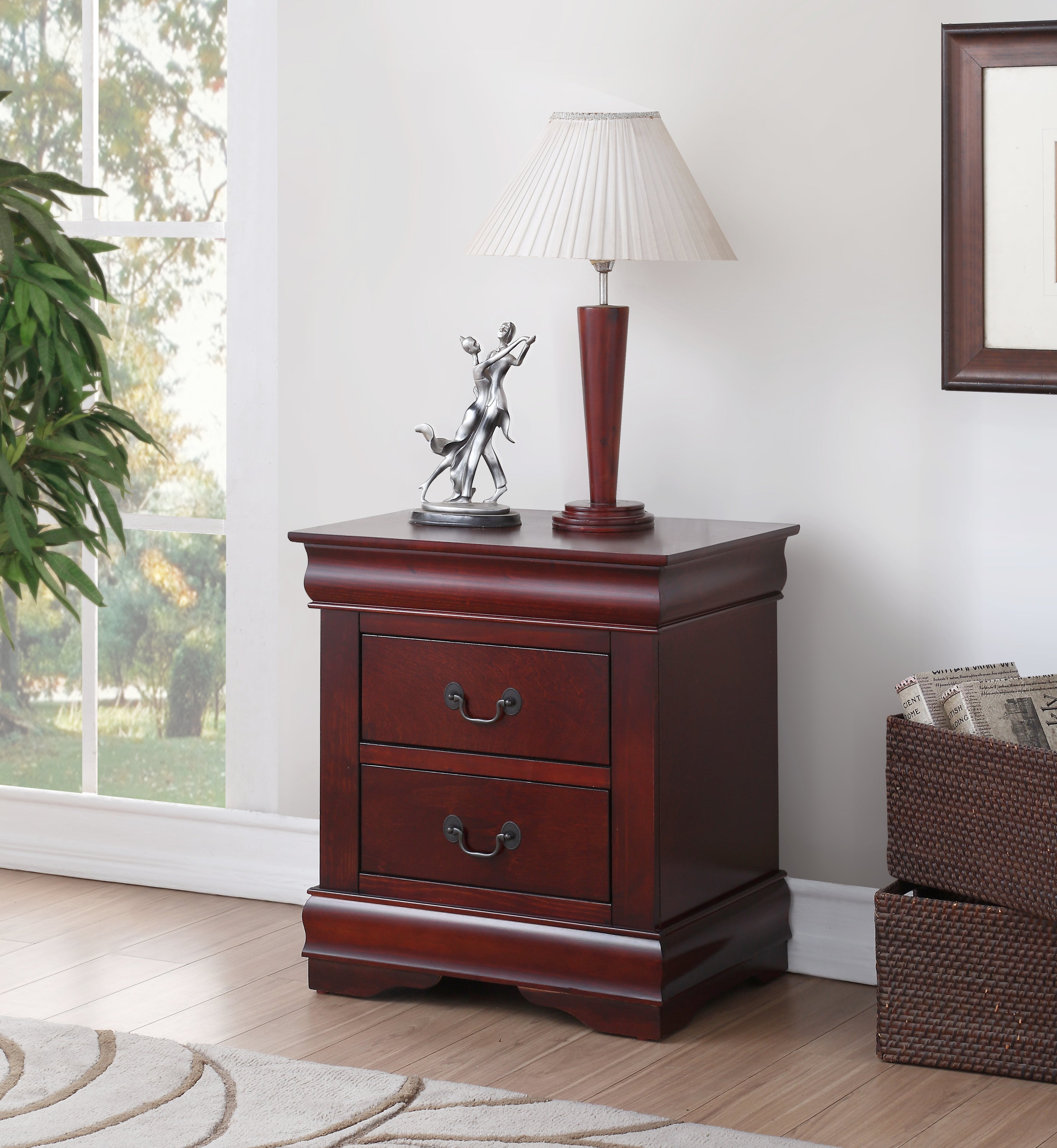 ACME Louis Philippe Nightstand in Cherry